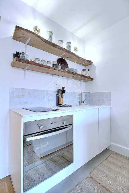 Küche Möblierte alkovenwohnung - 29m²  - Parc Monceau - Paris