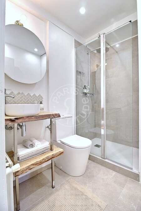 Badezimmer Möblierte alkovenwohnung - 29m²  - Parc Monceau - Paris