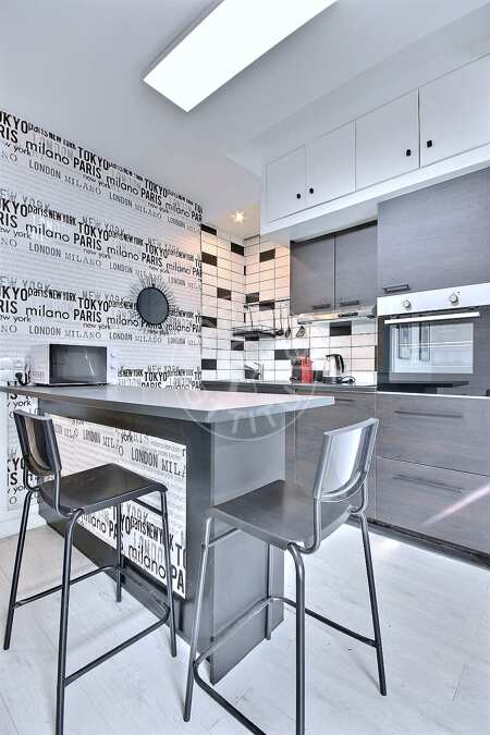 Cozinha Studio mobilado - 36m²  - Boulogne-Billancourt