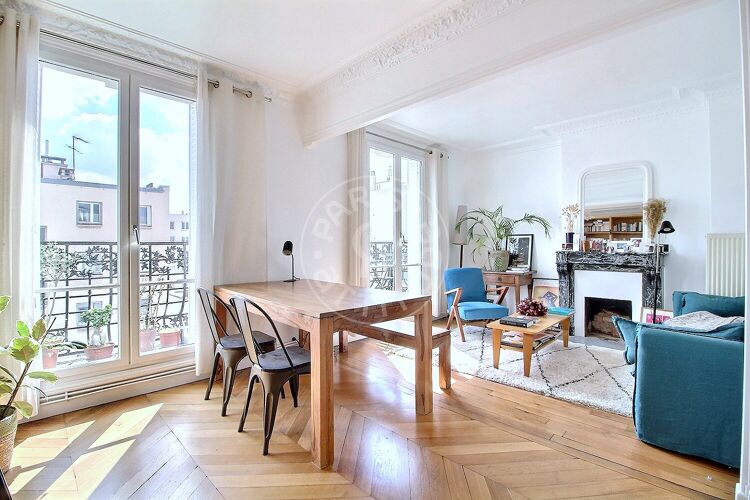 Living room - Furnished 1 bedroom - Paris 75018 - 14676