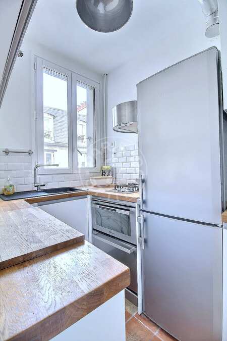 Cuisine Appartement meublé - 52m²  - 1 chambre - Marx Dormoy - Paris