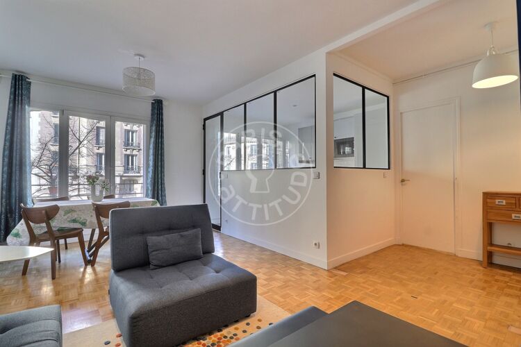 Living room - Furnished 2 bedrooms - Paris 75006 - 14680