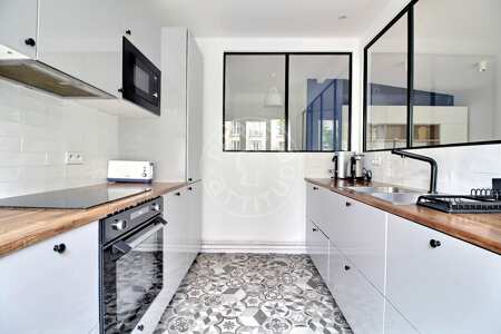 Cocina Piso amueblado - 67m²  - 2 dormitorios - Saint Placide - París