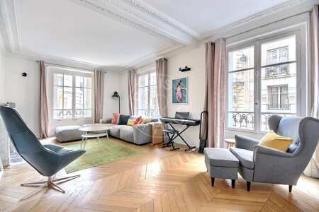 Wohnzimmer Möblierte wohnung - 110m²  - 3 Zimmer - La Muette / Bois de Boulogne - Paris