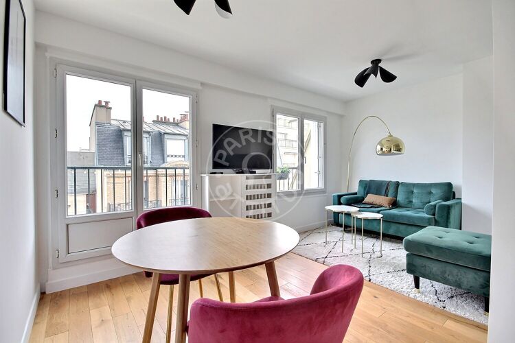 Living room - Furnished 1 bedroom - Paris 75015 - 14686
