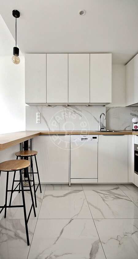 Cozinha Apartamento mobilado - 35m²  - 1 quarto - Beaugrenelle - Paris