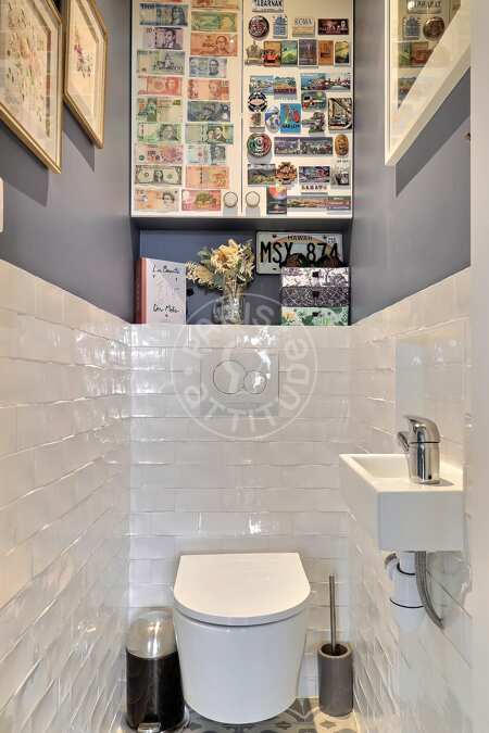 Toilettes Appartement meublé - 55m²  - 1 chambre - Batignolles - Paris