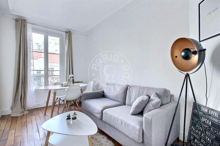 Living room - Furnished 1 bedroom - Paris 75017 - 14692