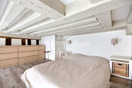 Bedroom Furnished studio alcove - 18m²  - Saint-Paul - Paris