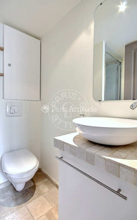 Bathroom Furnished studio alcove - 18m²  - Saint-Paul - Paris
