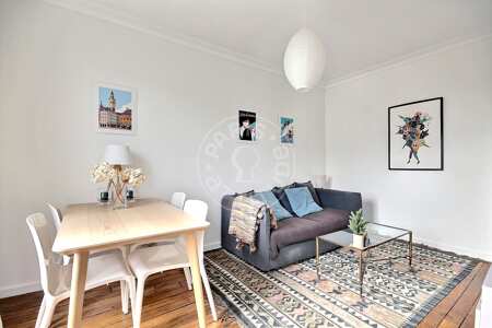 Wohnzimmer Möblierte wohnung - 41m²  - 1 Zimmer - Levallois-Perret