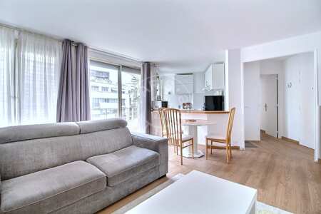 Living room Furnished apartment - 49m²  - 1 bedroom - Boulogne-Billancourt