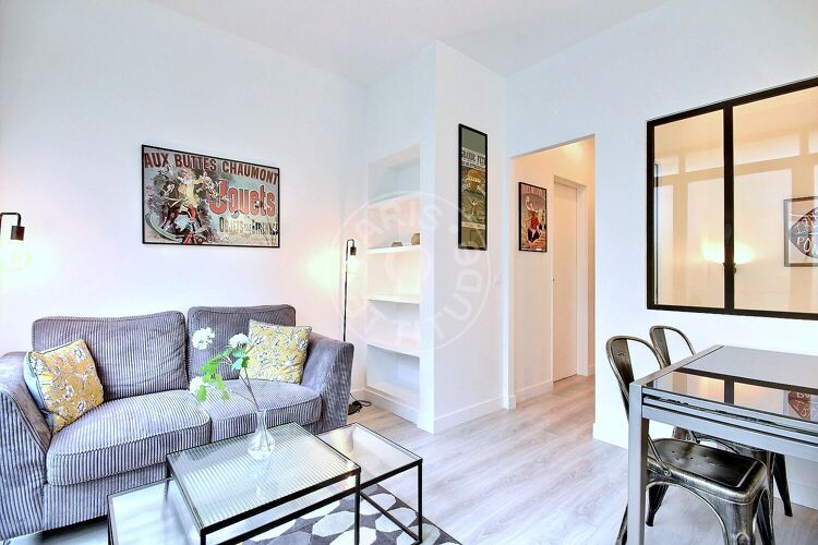Wohnzimmer - Möblierte Alkovenwohnung - Paris 75019 - 14711