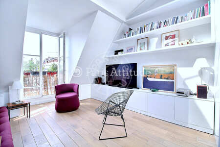 Living room Furnished apartment - 49m²  - 2 bedrooms - Latin / Saint-Michel - Paris