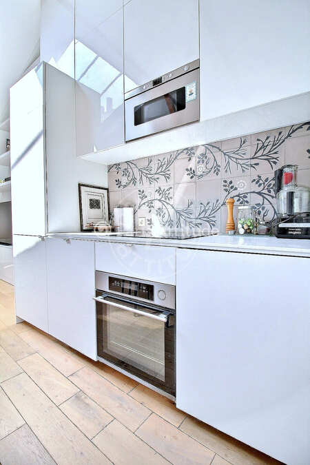 Kitchen Furnished apartment - 49m²  - 2 bedrooms - Latin / Saint-Michel - Paris