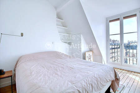 Bedroom Furnished apartment - 49m²  - 2 bedrooms - Latin / Saint-Michel - Paris