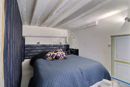 Schlafzimmer Möblierte wohnung - 140m²  - 4 Zimmer - Centre George Pompidou - Paris