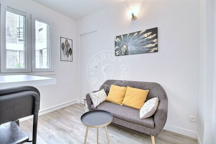 Living room - Furnished 1 bedroom - Paris 75017 - 14733