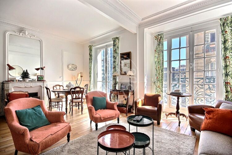 Wohnzimmer - Möblierte 1 Zimmer - Paris 75015 - 14741