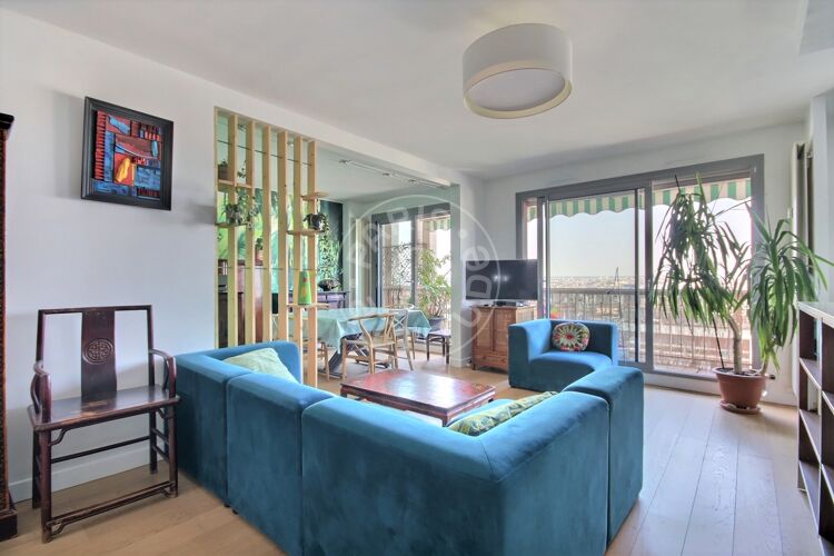 Living room - Furnished 3 bedrooms - Paris 75011 - 14742