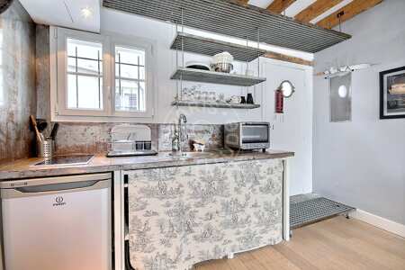 Cuisine Appartement meublé - 25m²  - 1 chambre - Sacré-Cœur - Paris