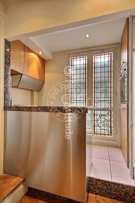 Kitchen Furnished apartment - 55m²  - 1 bedroom - Champs-Elysées - Paris