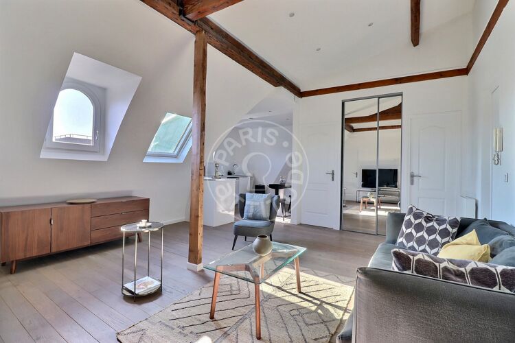 Living room - Furnished 1 bedroom - Paris 75016 - 14755
