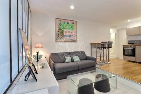 Living room Furnished studio alcove - 35m²  - Bercy - Paris