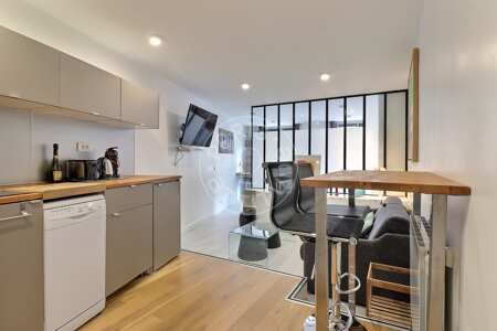Kitchen Furnished studio alcove - 35m²  - Bercy - Paris