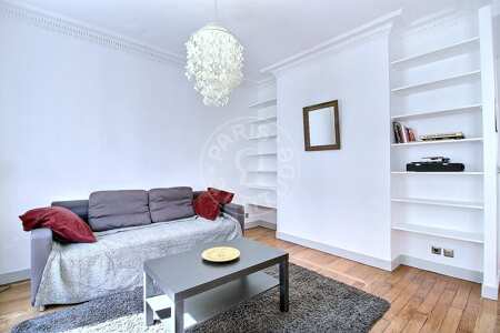 Salon Appartement meublé - 40m²  - 1 chambre - Marx Dormoy - Paris