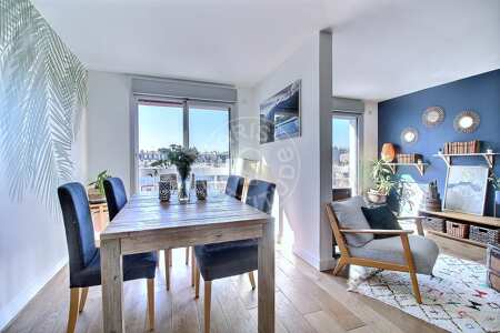 Dining room Furnished apartment - 112m²  - 3 bedrooms - Porte Maillot / Palais des Congrès - Paris
