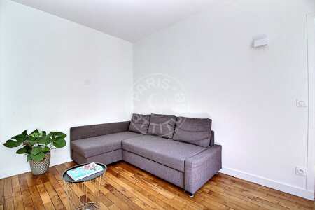 Salon Appartement meublé - 38m²  - 1 chambre - Convention - Paris