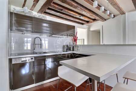 Cucina Appartamento arredato - 46m²  - 1 locale - Latin / Saint-Michel - Parigi