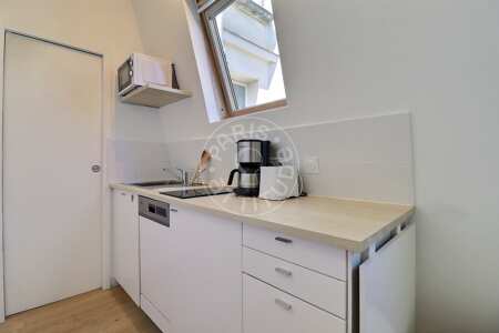 Cozinha Apartamento mobilado - 20m²  - 2 quartos - Wagram - Paris