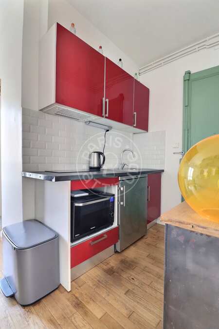 Küche Möblierte wohnung - 29m²  - 1 Zimmer - Place des Fêtes - Paris