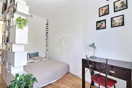 Schlafzimmer Möblierte wohnung - 29m²  - 1 Zimmer - Place des Fêtes - Paris