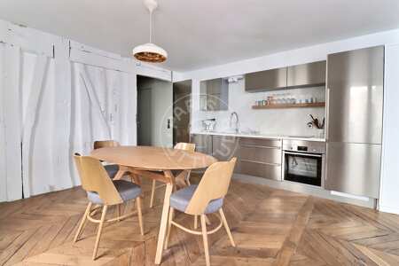 Cocina Piso amueblado - 74m²  - 2 dormitorios - Montorgueil - París
