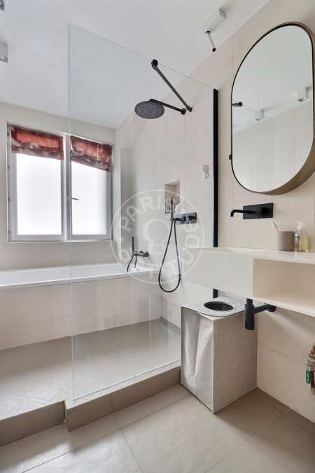 Baño Piso amueblado - 74m²  - 2 dormitorios - Montorgueil - París