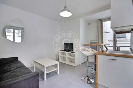Living room Furnished apartment - 37m²  - 1 bedroom - Oberkampf - Paris