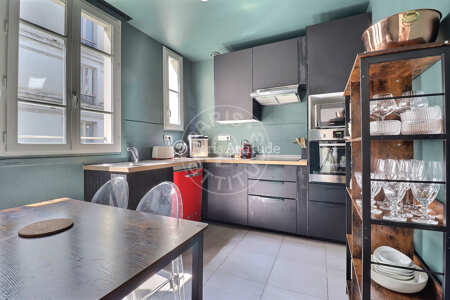 Kitchen Furnished apartment - 195m²  - 3 bedrooms - Victor Hugo - Paris