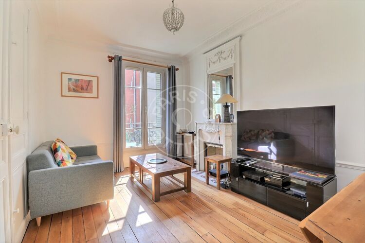 Living room - Furnished 2 bedrooms - Paris 75015 - 14794