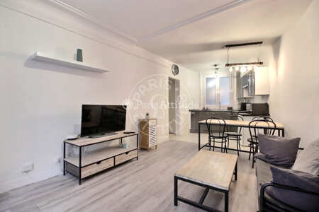 Salon Appartement meublé - 39m²  - 1 chambre - Canal Saint-Martin - Paris