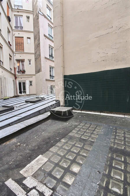 Terrasse Appartement meublé - 39m²  - 1 chambre - Canal Saint-Martin - Paris