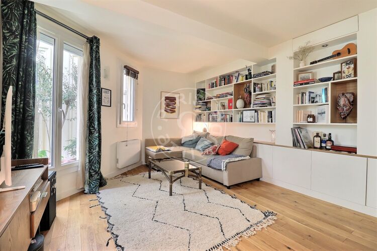 Living room - Furnished 1 bedroom - Paris 75017 - 14802