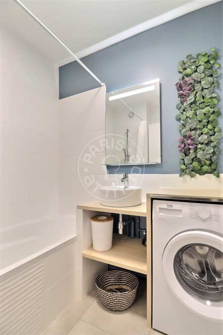 Badezimmer Möblierte wohnung - 45m²  - 1 Zimmer - Buttes-Chaumont - Paris