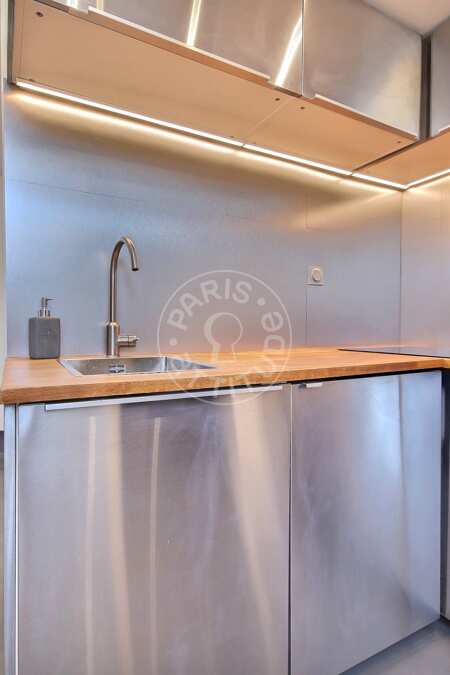 Cuisine Studio alcove meublé - 30m²  - Latin / Saint-Michel - Paris