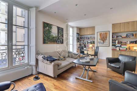 Living room Furnished apartment - 58m²  - 1 bedroom - Montmartre / Place des Abbesses - Paris