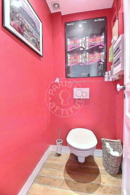 Inodoro Piso amueblado - 55m²  - 1 dormitorio - Poissonnière - París