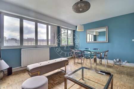 Salon Appartement meublé - 50m²  - 2 chambres - Marx Dormoy - Paris