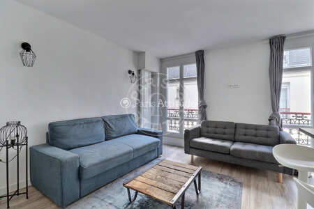 Sala Apartamento mobilado - 42m²  - 1 quarto - Montmartre / Place des Abbesses - Paris